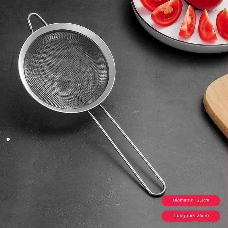 Sită din oțel inoxidabil pentru bucătărie cu filtru fin — protecție împotriva arsurilor, cârlig unic, design modern minimalist, origine Yiwu