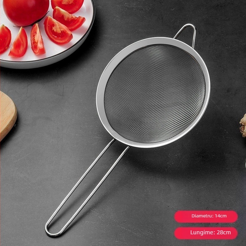 Sită din oțel inoxidabil pentru bucătărie cu filtru fin — protecție împotriva arsurilor, cârlig unic, design modern minimalist, origine Yiwu