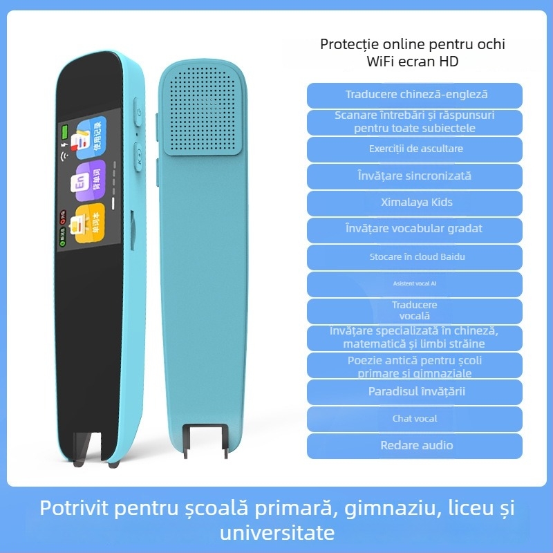 Pix de citire cu scanare și traducere - Model A9, 5V, baterie Li-ion reîncărcabilă