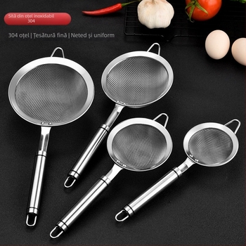 Sita de mână din oțel inoxidabil 304 – pentru cernerea prafului la coacere și hrana pentru bebeluși, anti-alunecare, rezistentă la căldură, plasă de filtrare