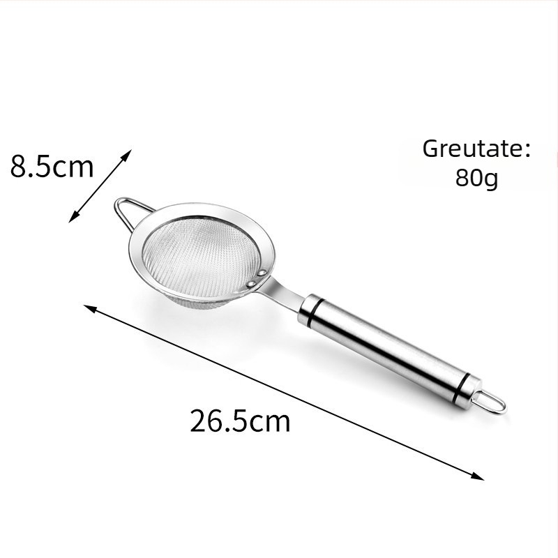 Sita de mână din oțel inoxidabil 304 – pentru cernerea prafului la coacere și hrana pentru bebeluși, anti-alunecare, rezistentă la căldură, plasă de filtrare