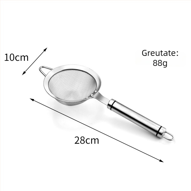 Sita de mână din oțel inoxidabil 304 – pentru cernerea prafului la coacere și hrana pentru bebeluși, anti-alunecare, rezistentă la căldură, plasă de filtrare