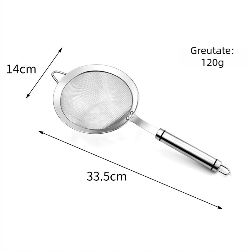 Sita de mână din oțel inoxidabil 304 – pentru cernerea prafului la coacere și hrana pentru bebeluși, anti-alunecare, rezistentă la căldură, plasă de filtrare