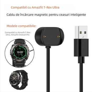 Bază de încărcare USB pentru ceasuri Huami GTR3/GTR4 (GTS3/GTS4) – Small Times, interfață USB, compatibil cu seria Huami, modele GTR3/GTR4/GTS3/GTS4