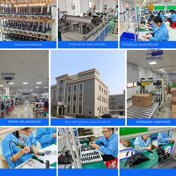 Microfon wireless pentru conferințe, corp metalic, sistem split cu două unități, bandă U, 40 Hz–20 kHz, baterie încorporată 1000–1200 mAh, autonomie 6–8 ore, SNR ≥95 dB