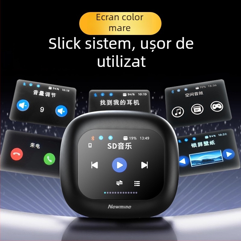 Newman K16 căști Bluetooth cu design deschis și traducere, rază de 10 m, control prin atingere, afișaj de putere