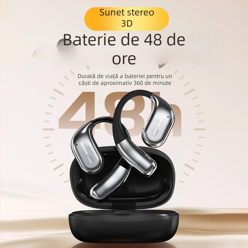 Newman K16 căști Bluetooth cu design deschis și traducere, rază de 10 m, control prin atingere, afișaj de putere