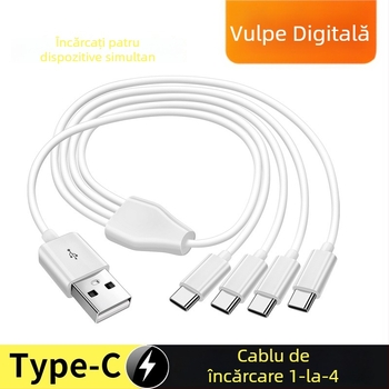 Digital Fox cablu USB Type-C cu 4 porturi de alimentare