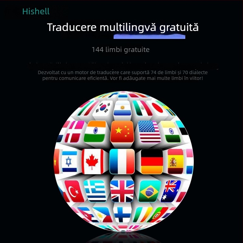 Căști traducătoare S41 cu control tactil, Bluetooth, rază wireless de 10 m, traducere