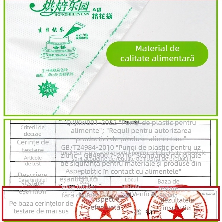 Set de pungile de decorare: pungile de decorare de unică folosință pentru cofetărie, 100 bucăți, pungile groase pentru utilizare multiplă, material din floare de mătase