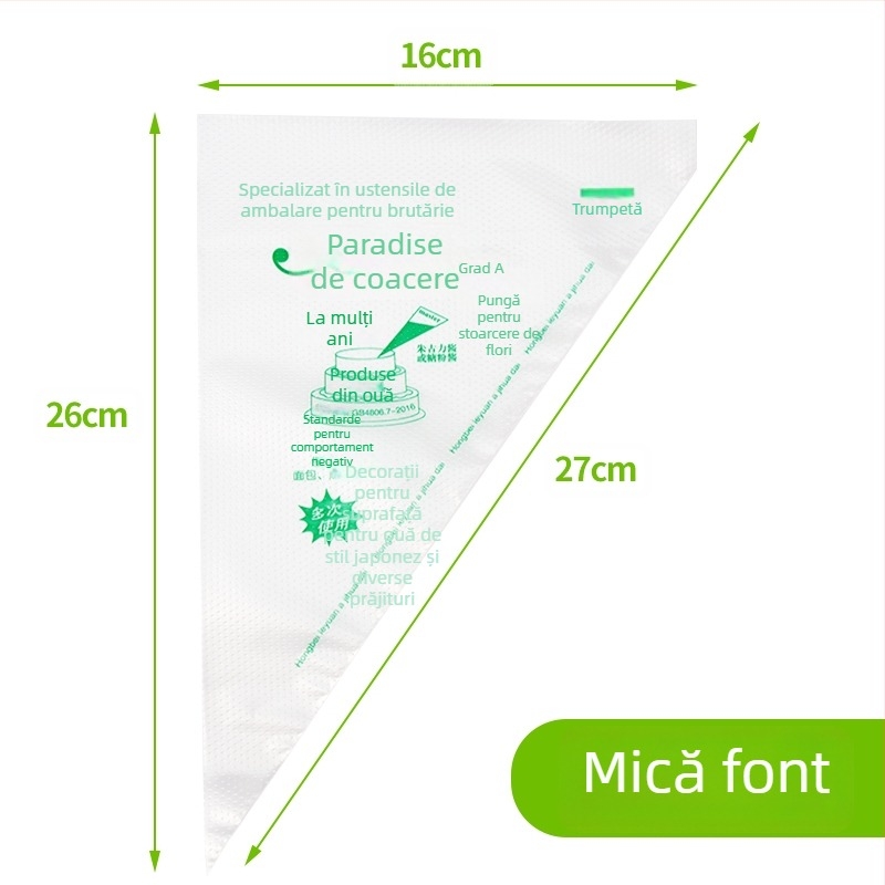 Set de pungile de decorare: pungile de decorare de unică folosință pentru cofetărie, 100 bucăți, pungile groase pentru utilizare multiplă, material din floare de mătase