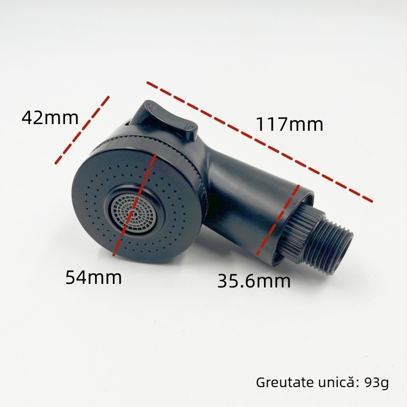 Cap de duș pentru chiuveta de păr, ABS, instalare rapidă, finisaj electroplacat, funcție ploaie, stil modern minimalist