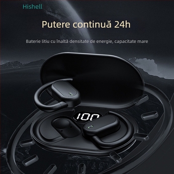 Căști de traducere montate la ureche, cu traducere vocală – Android, Bluetooth, rază de 10 m, control prin atingere, traducere foto + vocală