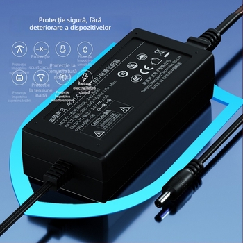 Adaptor de alimentare 24V 2.5A pentru benzi LED, roboți inteligenți, drone și imprimante — intrare 200-240V, ieșire 24V, model ROSE-240250C, certificat 3C, OEM disponibil
