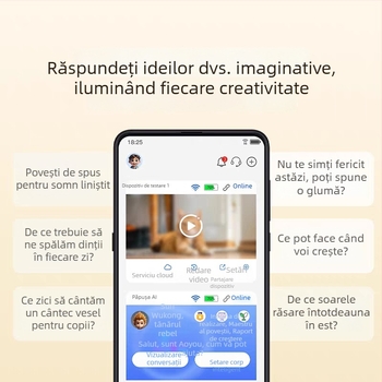 Dispozitiv AI de dialog cu Wi‑Fi pentru învățare, companion educațional cu povești și mașină de bule