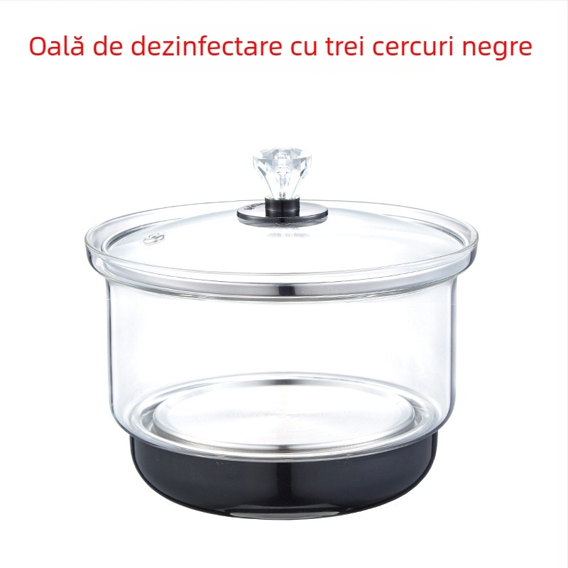 Fierbător electric din sticlă borosilikat, 2 L, 1300 W, încălzire pe bază, întrerupere automată