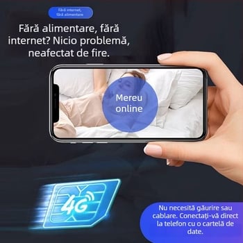 Fără reîncărcare: cameră de supraveghere cu vizualizare nocturnă, Wi‑Fi pentru casă, exterior 4G, monitorizare vocală la distanță