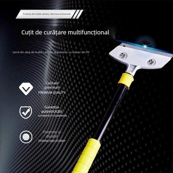 Racletă multifuncțională pentru curățare: îndepărtarea adezivului și a rosturilor pe sticlă, podea și marmură