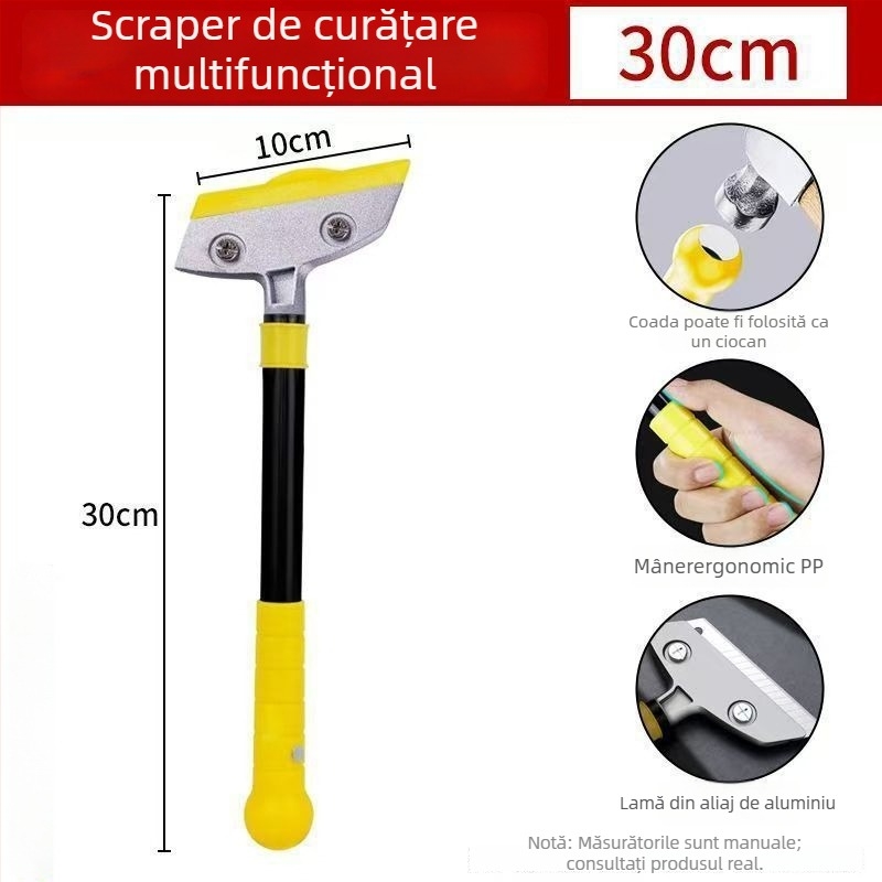 Racletă multifuncțională pentru curățare: îndepărtarea adezivului și a rosturilor pe sticlă, podea și marmură