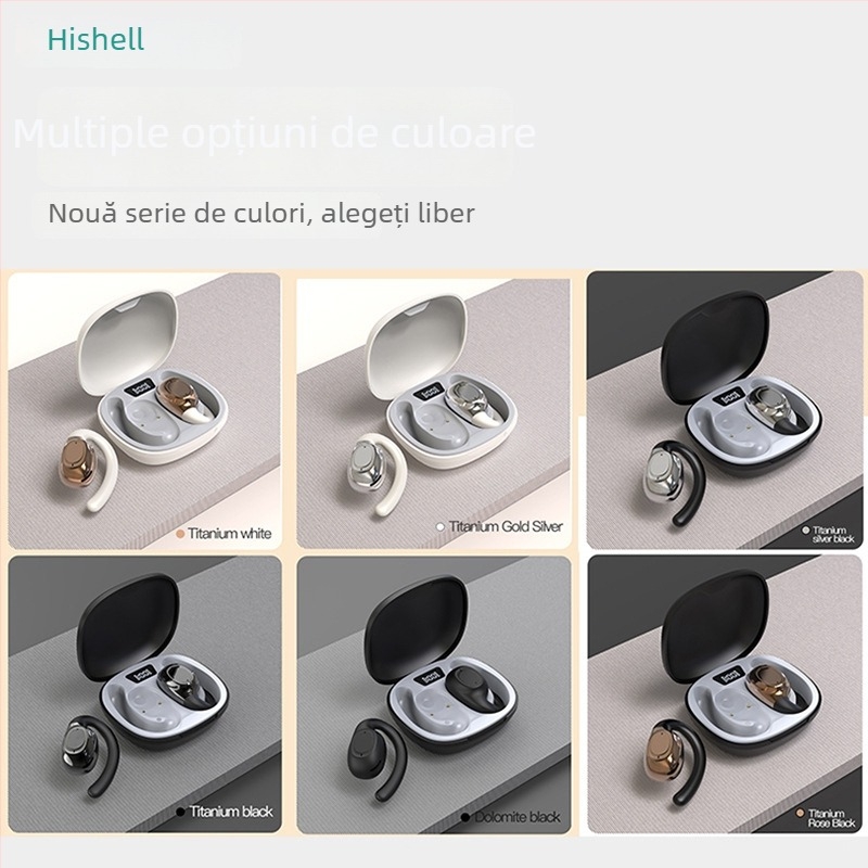 Căști de traducere cu conducție osoasă și Bluetooth – control prin atingere, rază de 10 m, traducere foto și voce, model X3