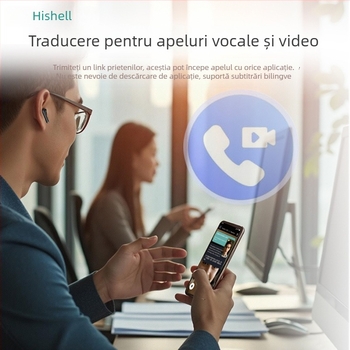 Căști de traducere Max80 pentru limba italiană — Bluetooth, rază de 10 m, control tactil, PC+ABS, traducere audio și video, traducere vocală mutuală, traducere foto, înregistrare întâlniri