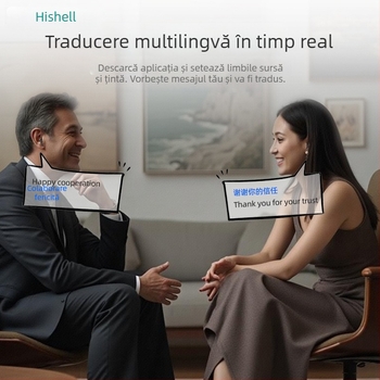 Căști de traducere Max80 pentru limba italiană — Bluetooth, rază de 10 m, control tactil, PC+ABS, traducere audio și video, traducere vocală mutuală, traducere foto, înregistrare întâlniri