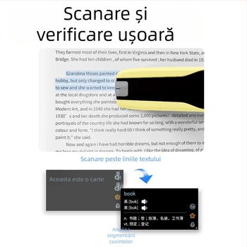 Pen de citire RC26/RC72 — Interfață Type-C, baterie Li-ion reîncărcabilă, carcasă ABS, greutate 53,5 g