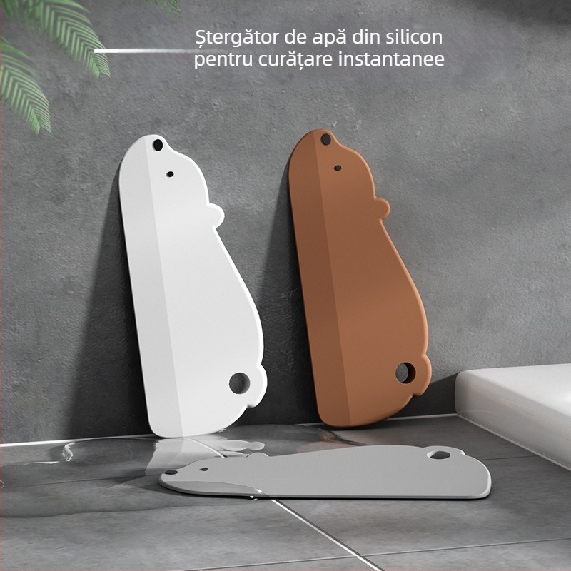 Bandă de ștergere din silicon pentru blat, sticlă, oglindă de baie și chiuvetă — ștergere unidirecțională, instrument manual pentru uz casnic, poate fi agățată