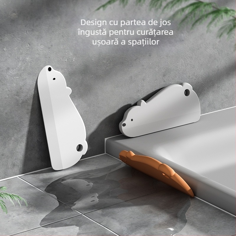 Bandă de ștergere din silicon pentru blat, sticlă, oglindă de baie și chiuvetă — ștergere unidirecțională, instrument manual pentru uz casnic, poate fi agățată