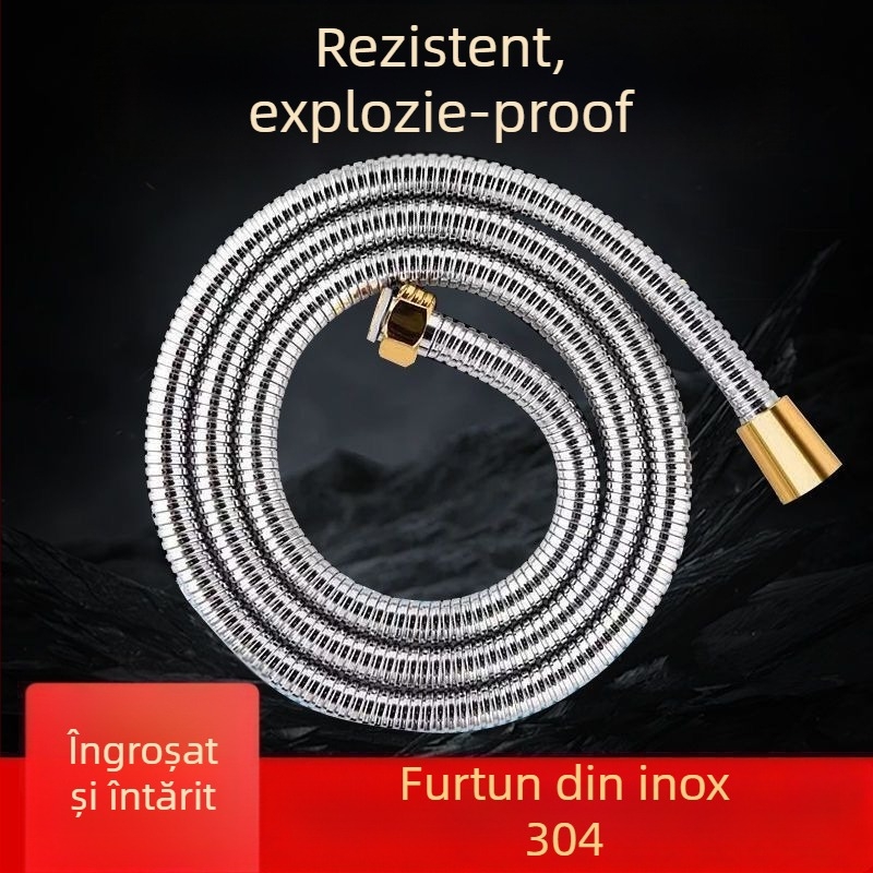 Set de conectori pentru furtunul de duș, oțel inoxidabil 304, utilizare universală