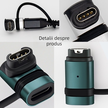 Cap de încărcare-convertor pentru Garmin Fenix7 6S/5X/Pro — USB Type-C, HS-Y030