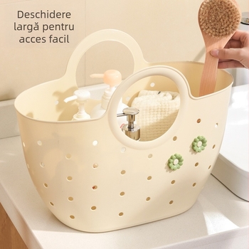 Coș de depozitare pentru baie, material PE, model 22355, stil IN, pentru produse de igienă, lenjerie, fructe și legume, cărți și reviste și haine; ambalaj 36 buc.