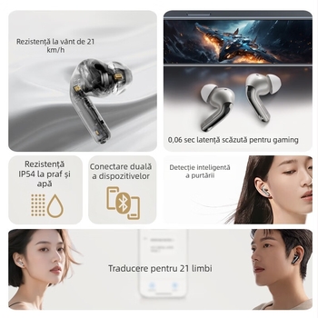 Edifier Lolli Pro5 căști adevărat wireless cu ANC și traducere AI – baterie de 4–8 ore, Bluetooth 6.0, IPX4 rezistente la apă