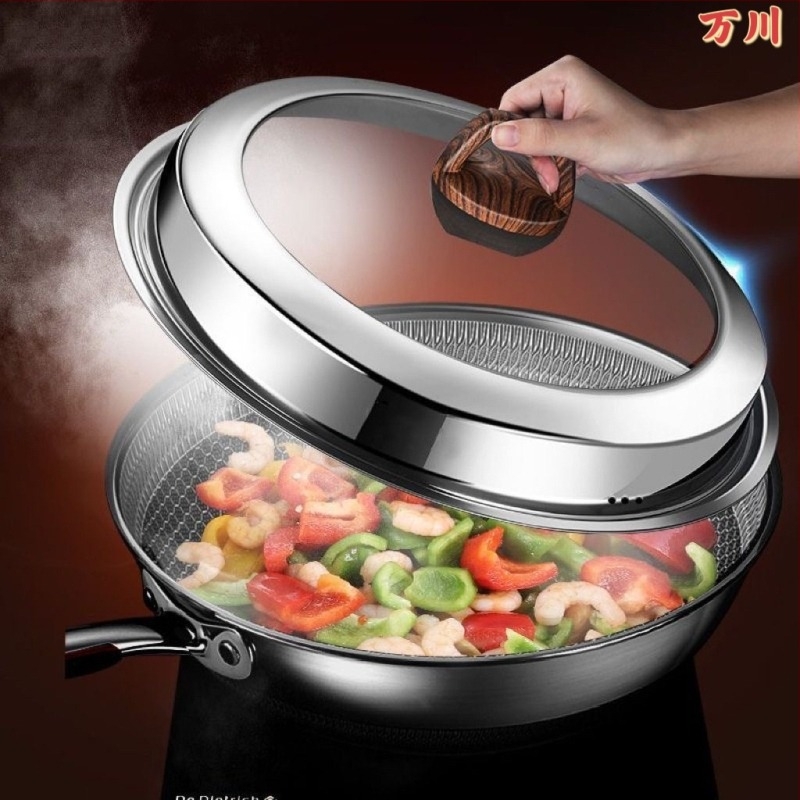 Capac de oală din oțel inoxidabil cu capac de sticlă transparent, model gl03, greutate 2–5 kg, marcă Wanchuan