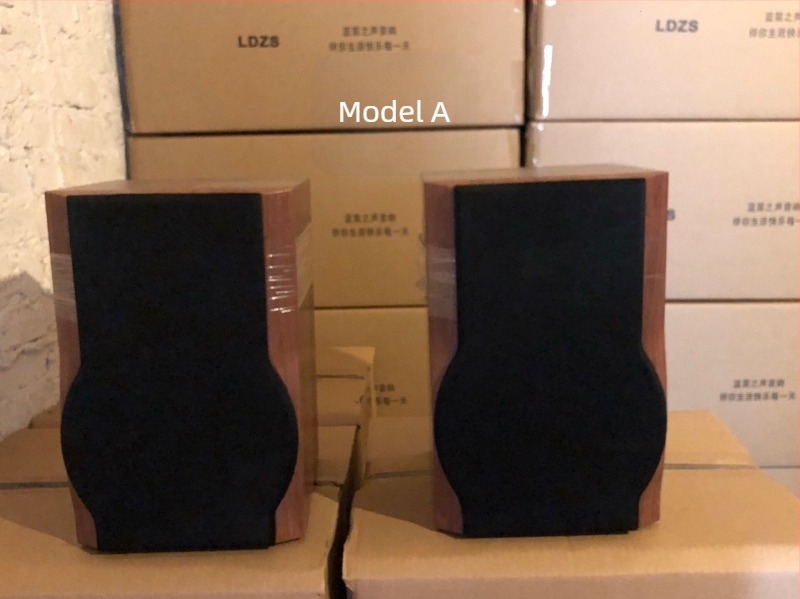 Boxă desktop HiFi cu tweeter din mătase, 2.1 canale, cabinet din lemn, 4 difuzoare cu horn, sunet 3D Surround/Dolby Digital/Virtual Surround