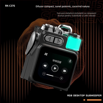 Boxă Bluetooth - carcasă din aliaj de zinc; Bluetooth 5.3; baterie încorporată 1000–1200 mAh; răspuns în frecvențe 40 Hz–20 kHz; putere de ieșire 5 W