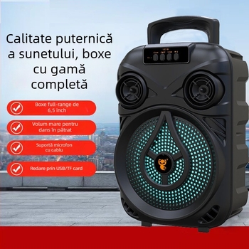 Boxă Bluetooth portabilă pentru exterior, cu două difuzoare, Bluetooth 5.0, 40 Hz–20 kHz, SNR ≥75 dB, baterie încorporată