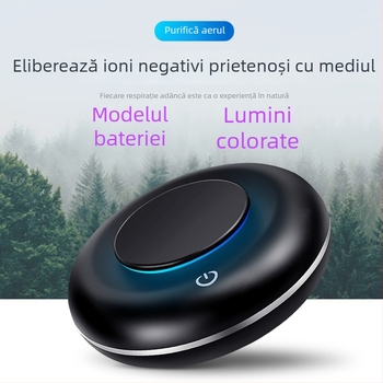 Purificator de aer pentru mașină Air-k — alimentare USB, 1.5W, concentrație de ioni negativi 288000/cm3, compatibilitate universală