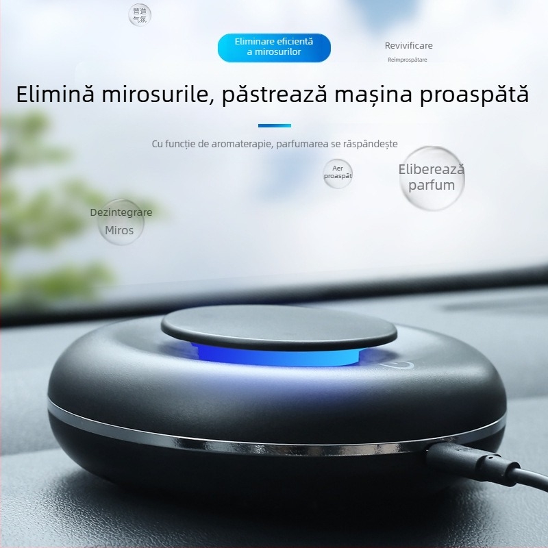 Purificator de aer pentru mașină Air-k — alimentare USB, 1.5W, concentrație de ioni negativi 288000/cm3, compatibilitate universală