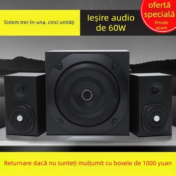 Sistem audio Bluetooth 2.1 cu subwoofer, corp din lemn, putere maximă 500W, redare MP3/USB, autonomie 8 ore