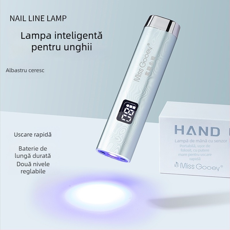 Lampa UV pentru unghii în stil bar, cu senzor inteligent, pentru uscare rapidă a gelurilor, carcasă metalică