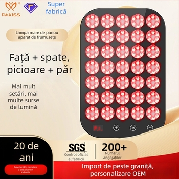 Dispozitiv de rejuvenare a pielii cu fototerapie LED, portabil, impermeabil IPX5, alimentare externă, pentru uz casnic