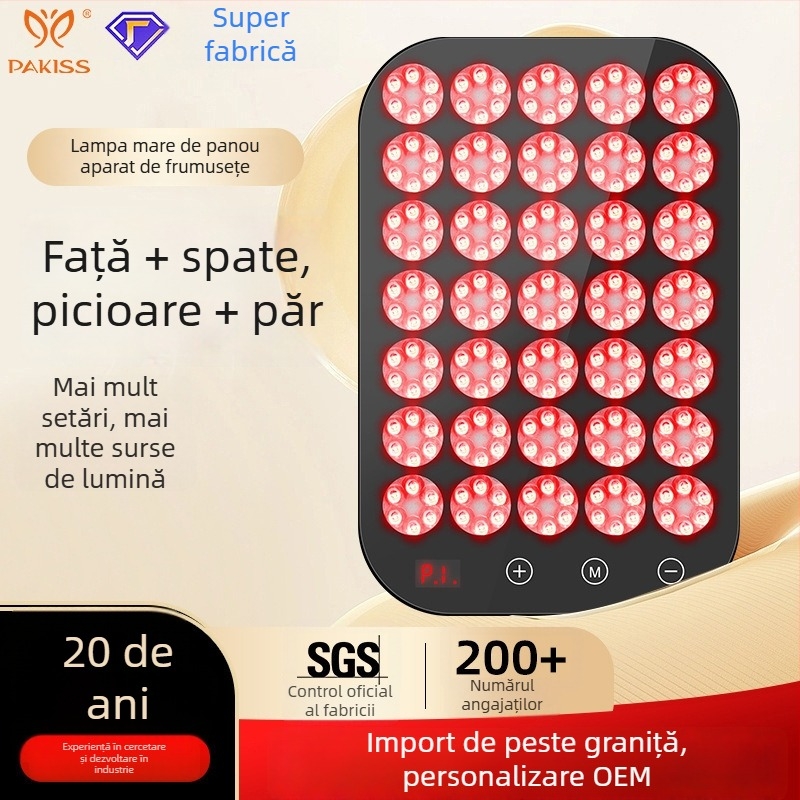 Dispozitiv de rejuvenare a pielii cu fototerapie LED, portabil, impermeabil IPX5, alimentare externă, pentru uz casnic