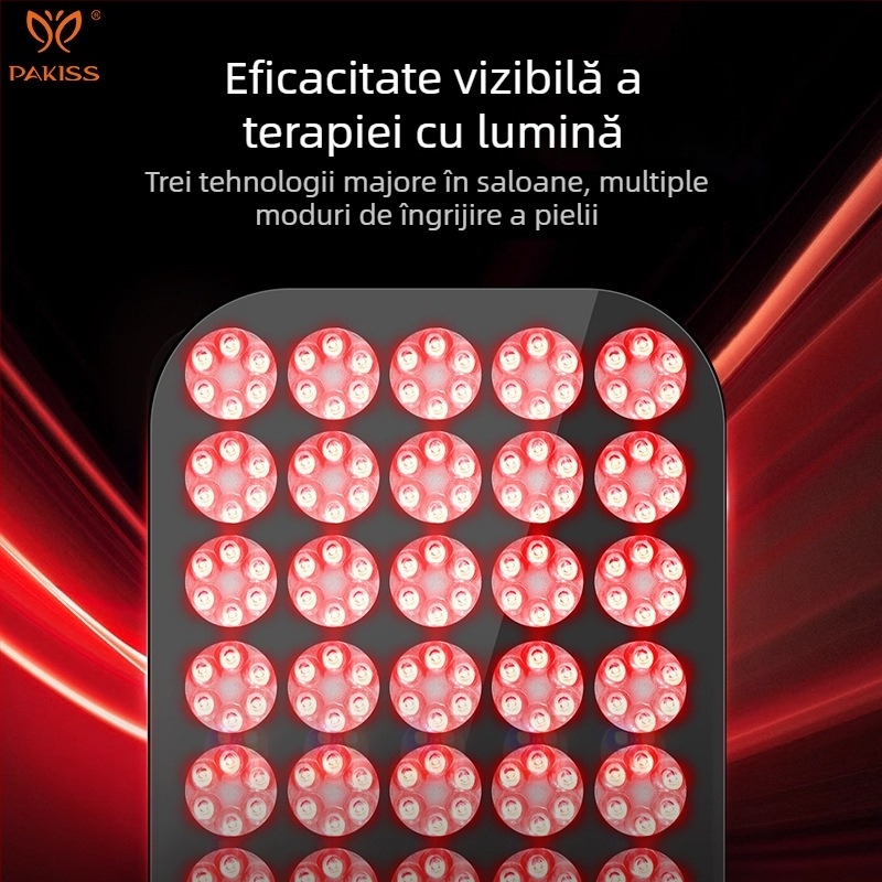 Dispozitiv de rejuvenare a pielii cu fototerapie LED, portabil, impermeabil IPX5, alimentare externă, pentru uz casnic