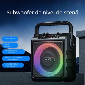 Boxă Bluetooth portabilă pentru exterior – cu baterie încorporată, 2 difuzoare, 100 Hz–20 kHz, SNR ≥70 dB