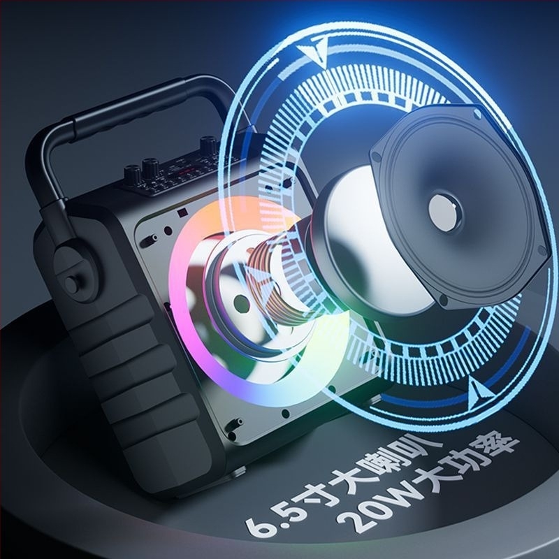 Boxă Bluetooth portabilă pentru exterior – cu baterie încorporată, 2 difuzoare, 100 Hz–20 kHz, SNR ≥70 dB