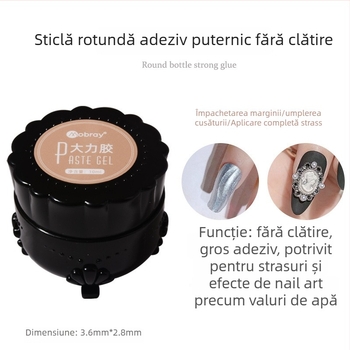 Adeziv pentru unghii - 10 ml, adeziv fotopolimer care se întărește la lumină, multifuncțional, marcă locală cu etichetă privată autorizată