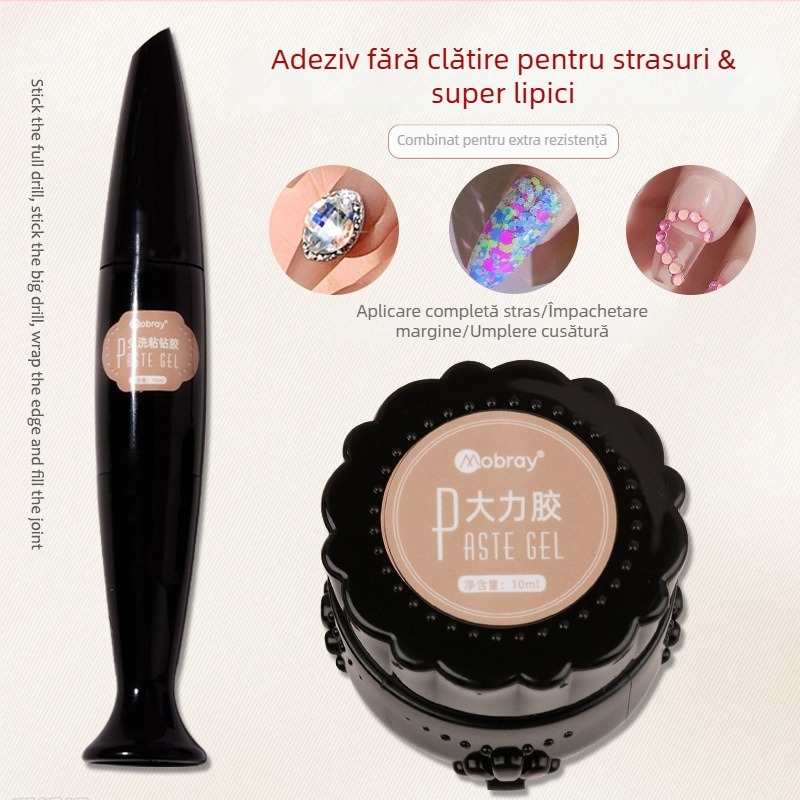 Adeziv pentru unghii - 10 ml, adeziv fotopolimer care se întărește la lumină, multifuncțional, marcă locală cu etichetă privată autorizată