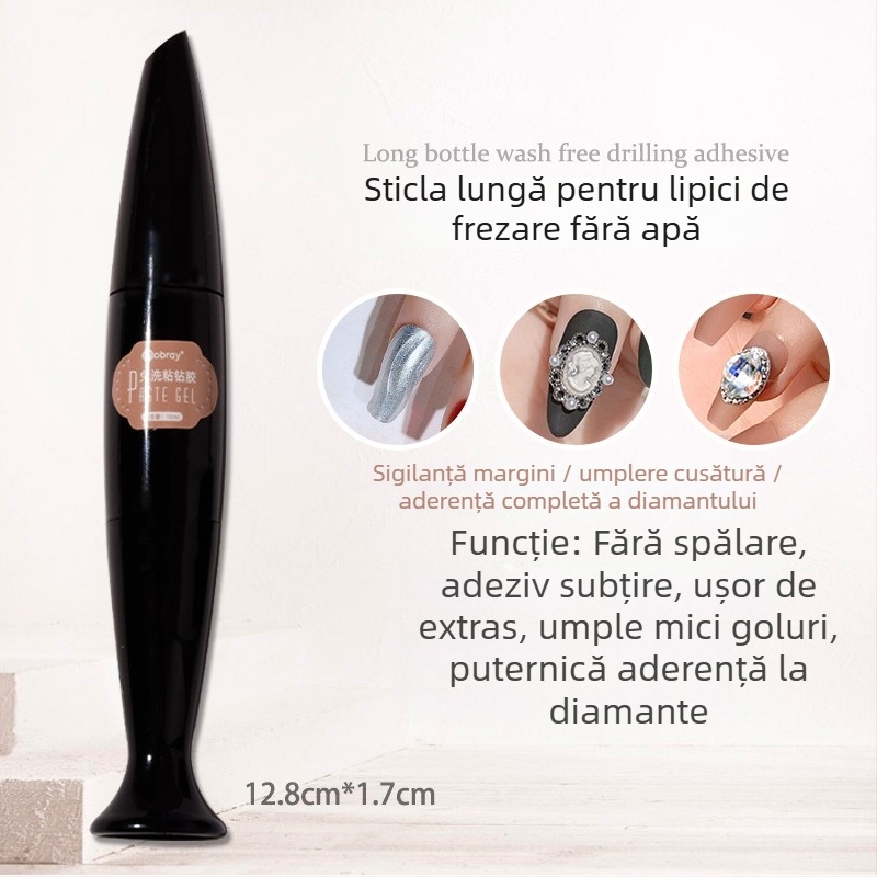 Adeziv pentru unghii - 10 ml, adeziv fotopolimer care se întărește la lumină, multifuncțional, marcă locală cu etichetă privată autorizată