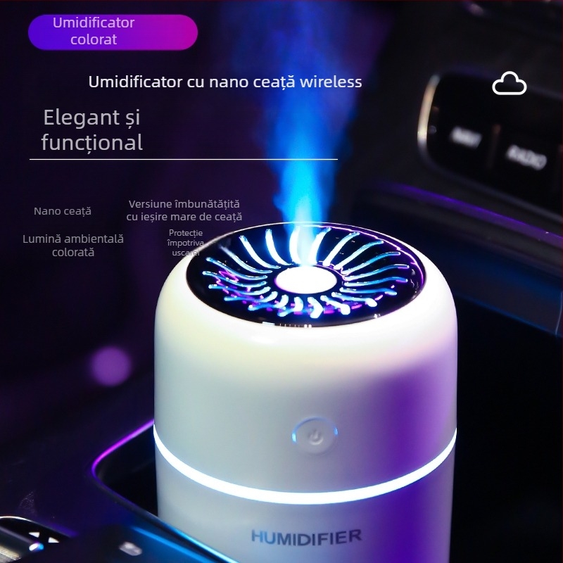 FEILIAN XRH-026 Purificator de aer pentru mașină – umidificator, totul într-unul, aromă și sterilizare, USB 3W
